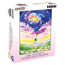 Load image into Gallery viewer, How to Paint a Watercolor Universe 1000-Piece Puzzle - MC-0002