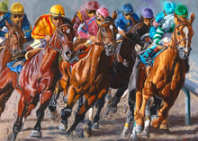 Load image into Gallery viewer, Into the First Turn Horse Racing 1000-Piece Jigsaw Puzzle - DS-0008