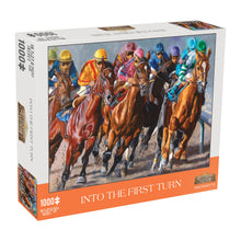 Load image into Gallery viewer, Into the First Turn Horse Racing 1000-Piece Jigsaw Puzzle - DS-0008
